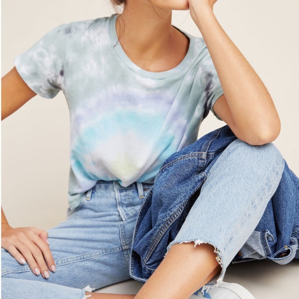 Anthropologie AGOLDE Linda tie dye tee size small